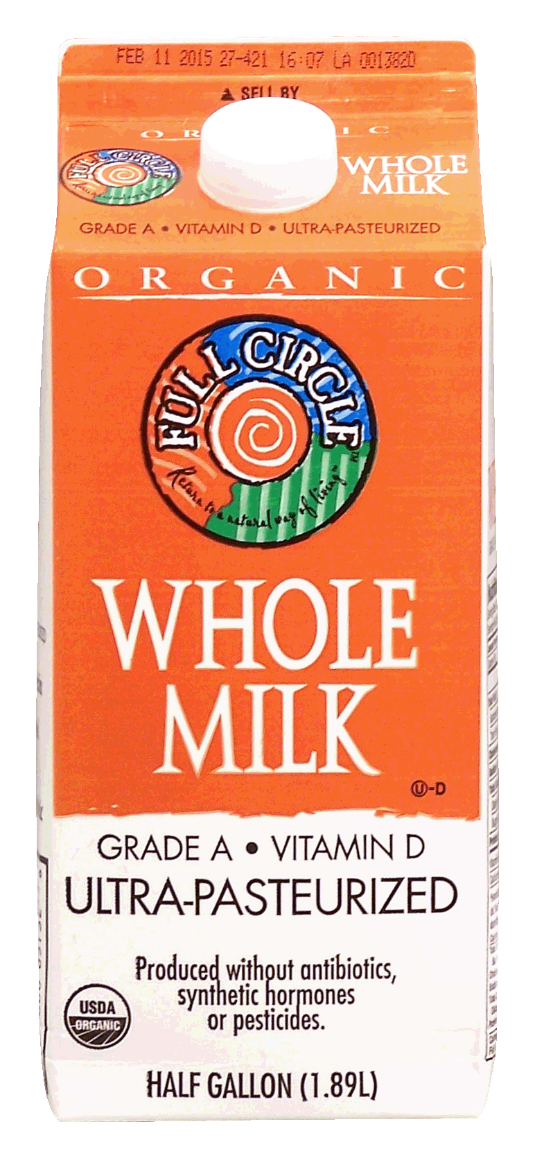 Full Circle  organic whole milk, vitamin d Full-Size Picture